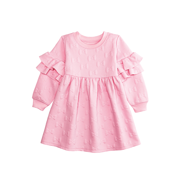 Quilted Bow Toddler Sweatshirt Dress