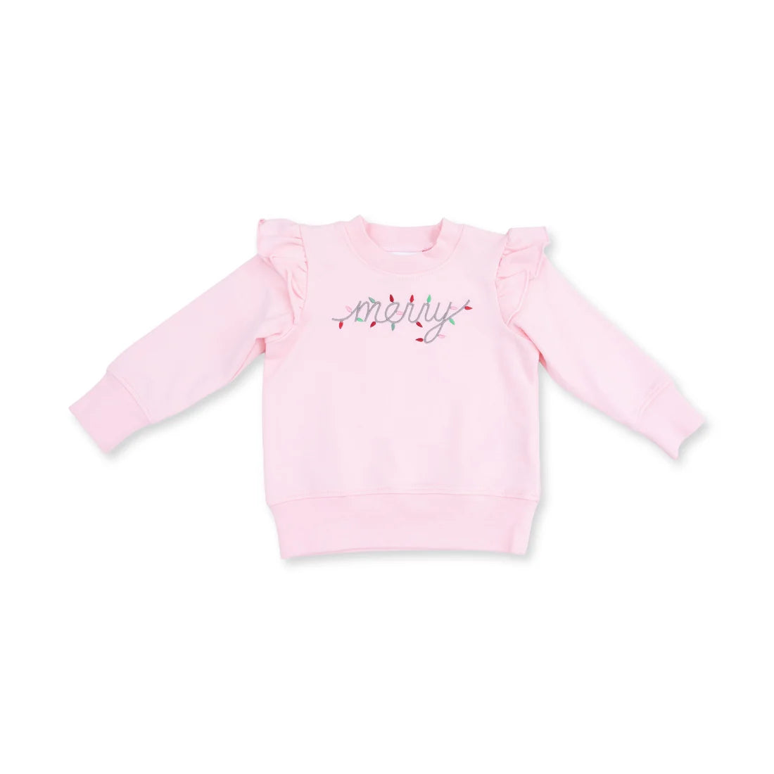 Christmas Lights Merry Ruffle Sweatshirt