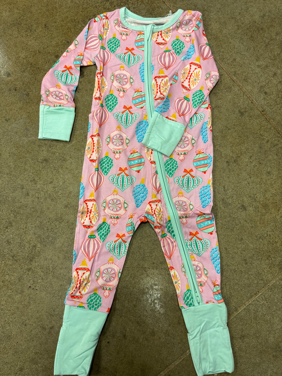 vintage ornament zipper romper