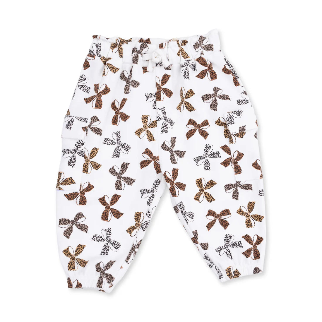 Leopard French Terry Fashion Cargo Pants