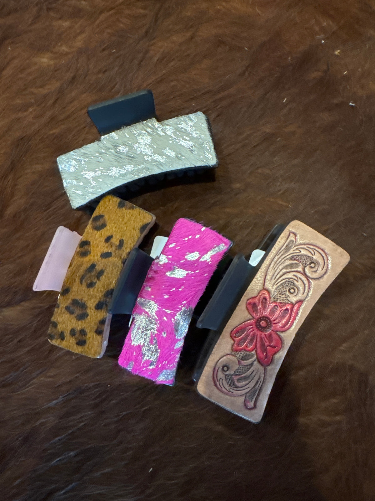 Leather Claw Clips