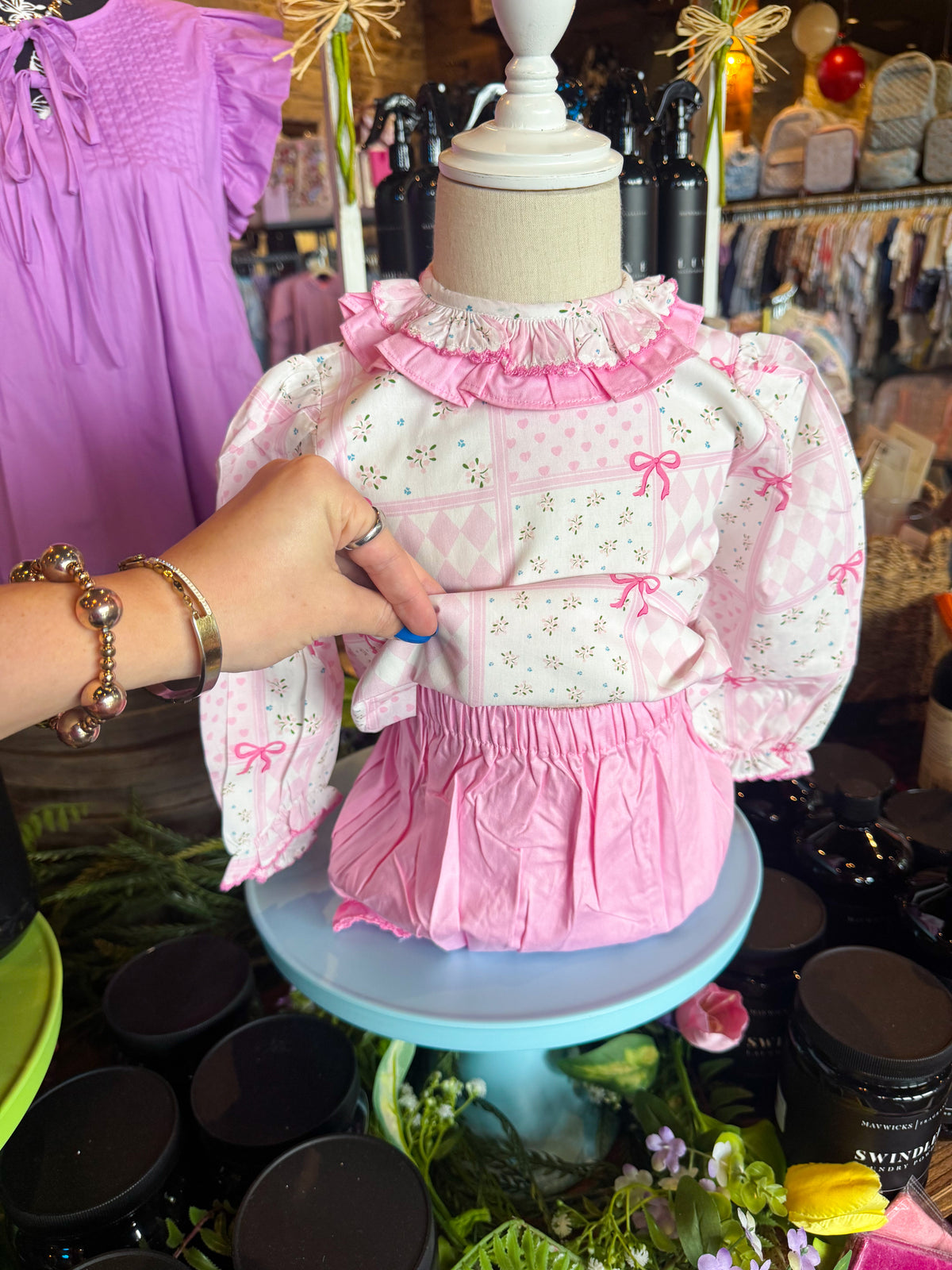 Pink Bow Set LS