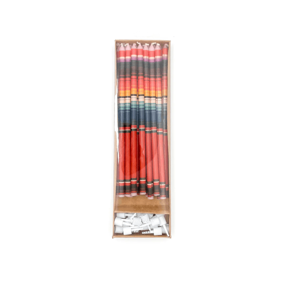 Red Serape Candles - 16pk