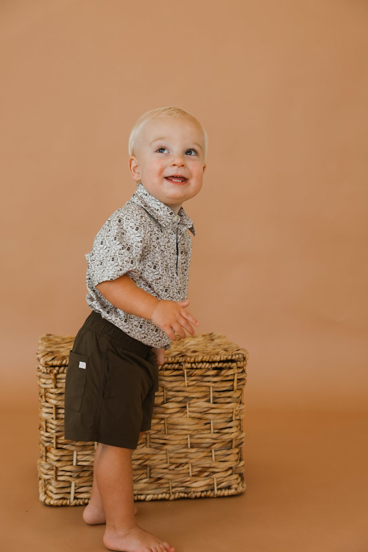 Boys Brown Wild West Performance Polo