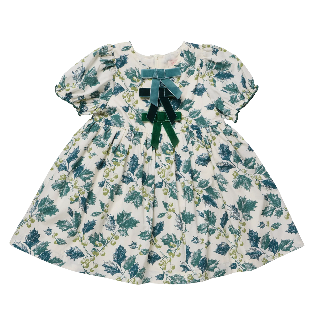 Girls Hermione Dress Green Holly
