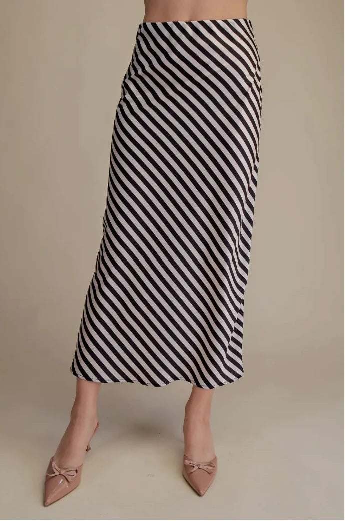 Waist elastic band midi Skirt
