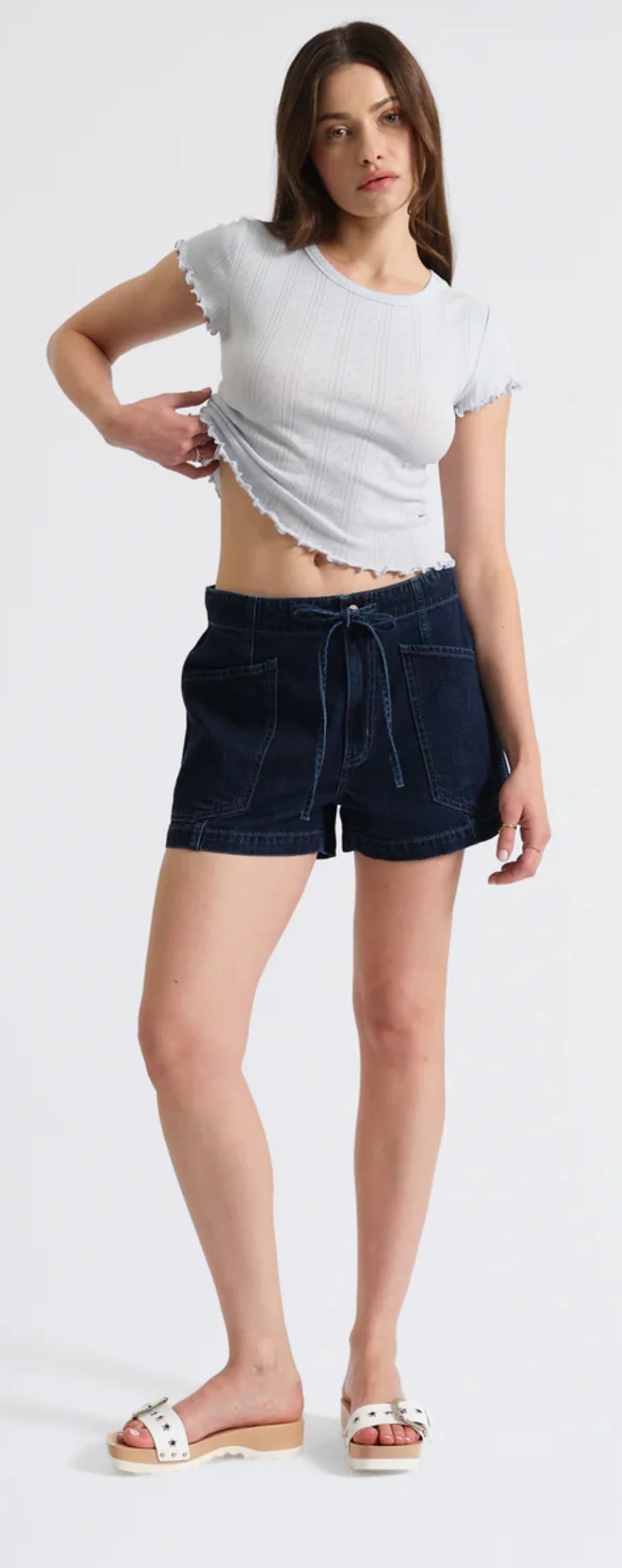 Catalina Drawstring Short- Blue Mood