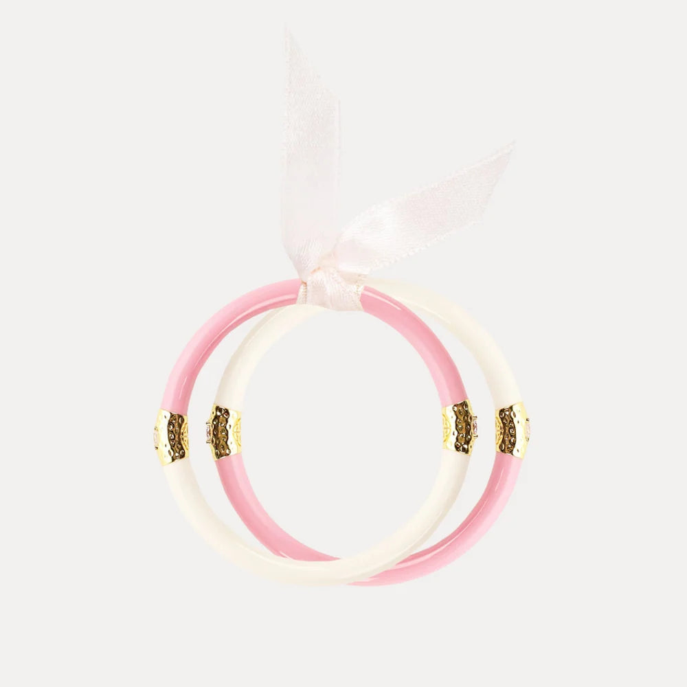 Budha Girl Pink/Ivory Yin & Yang Set of 2 For Kids