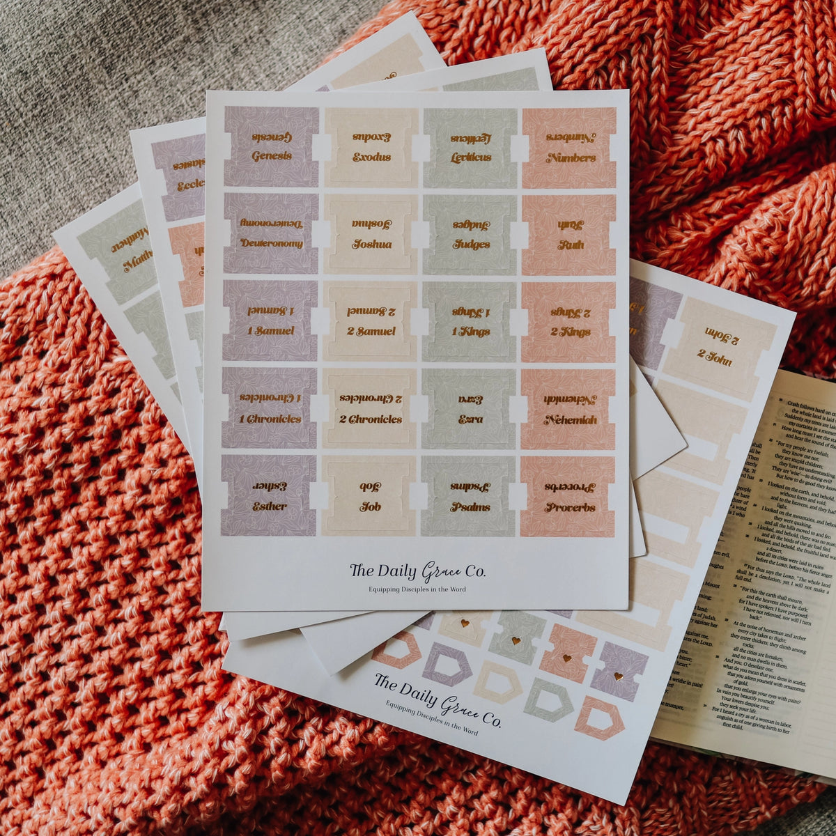 The Daily Grace Co Pastel Floral Bible Tabs