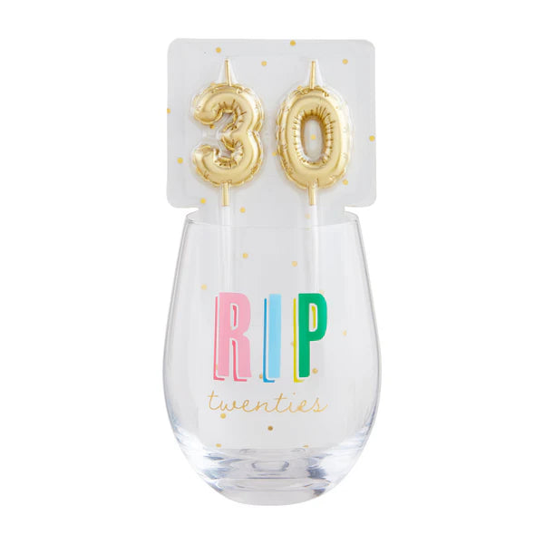30 Candle Wine Glass Set