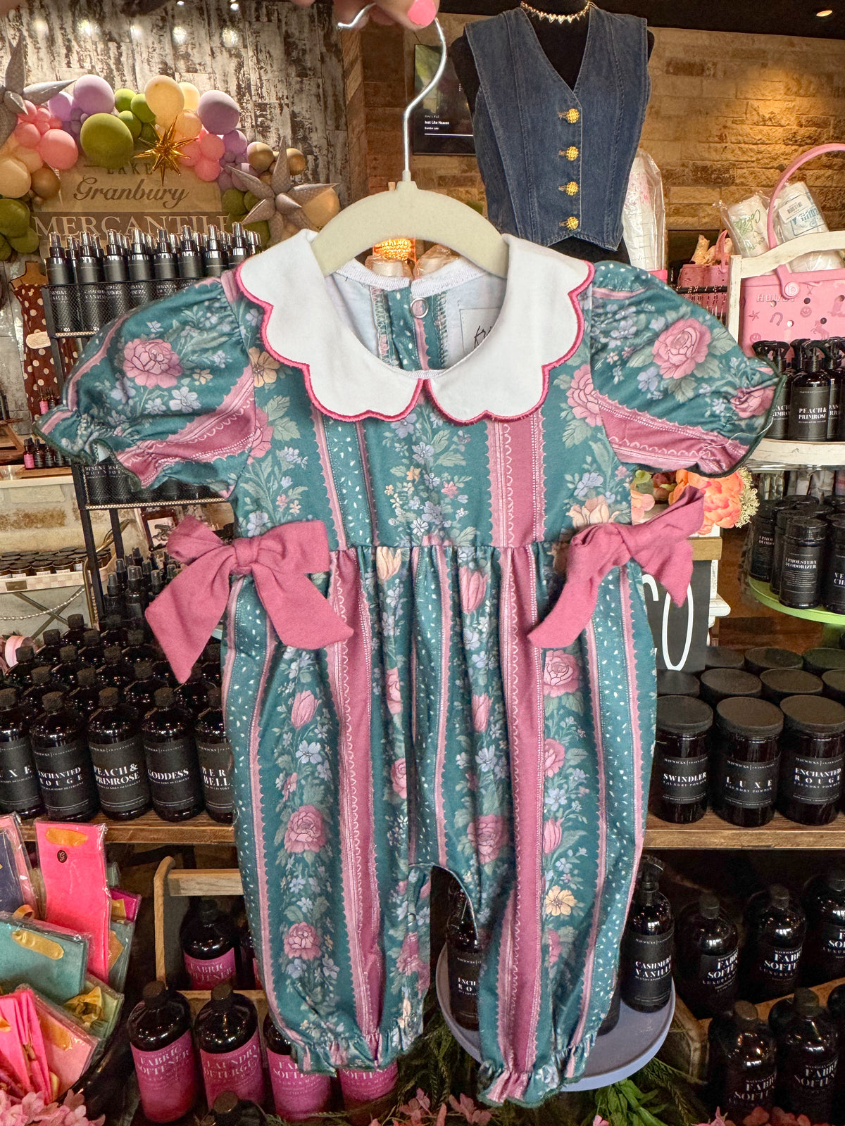 The Grace Midnight Garden Baby Romper