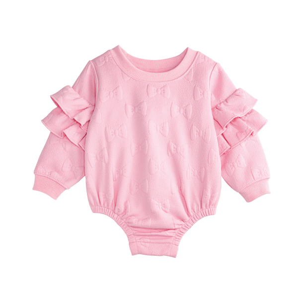 Quilted Bow Sweatshirt Baby Bubble