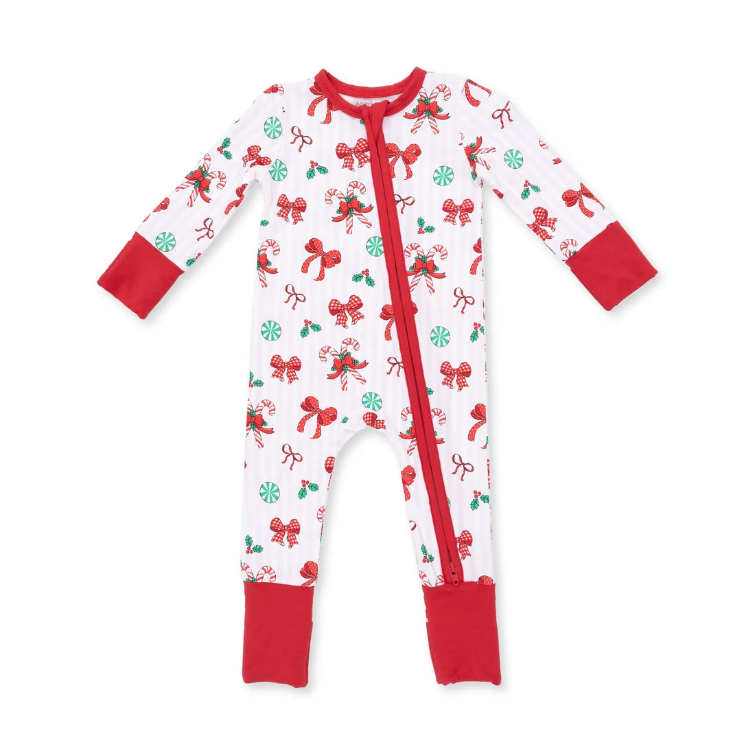 Bows & Candy Canes - Bamboo  Convertible Romper