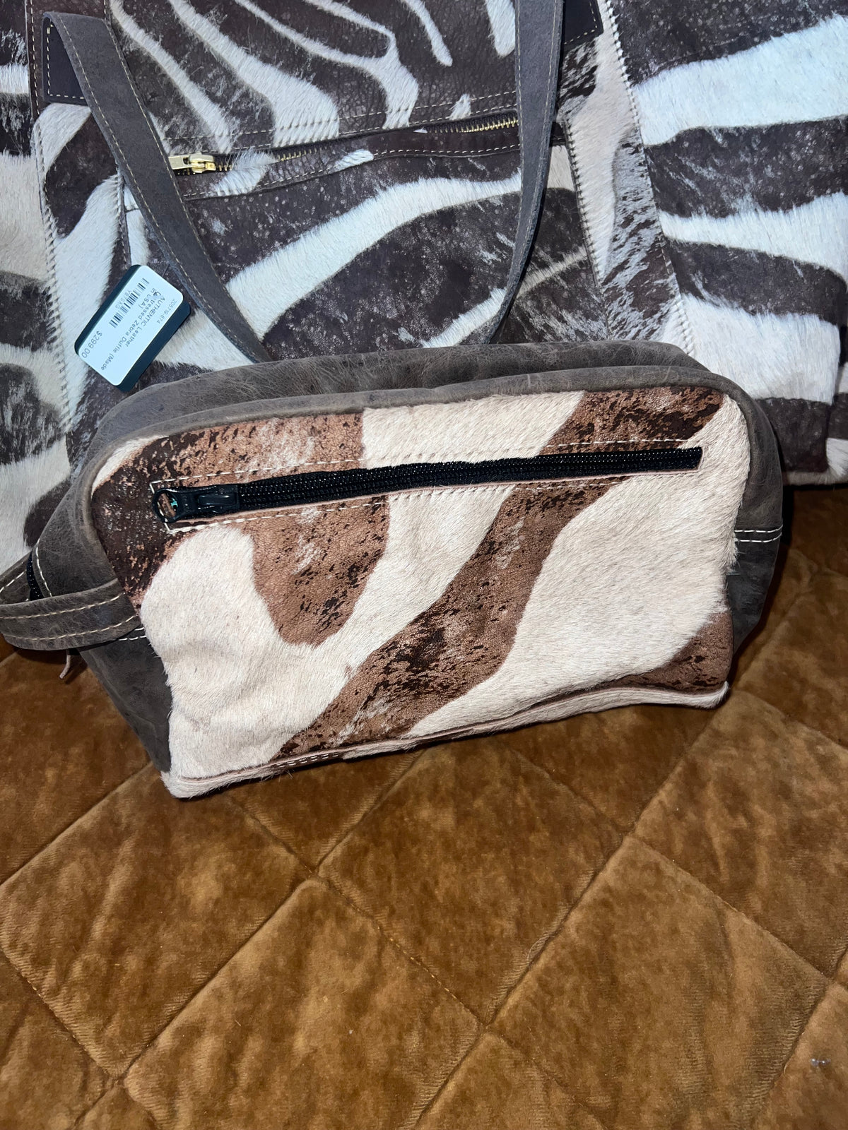 Distressed Zebra Toiletry