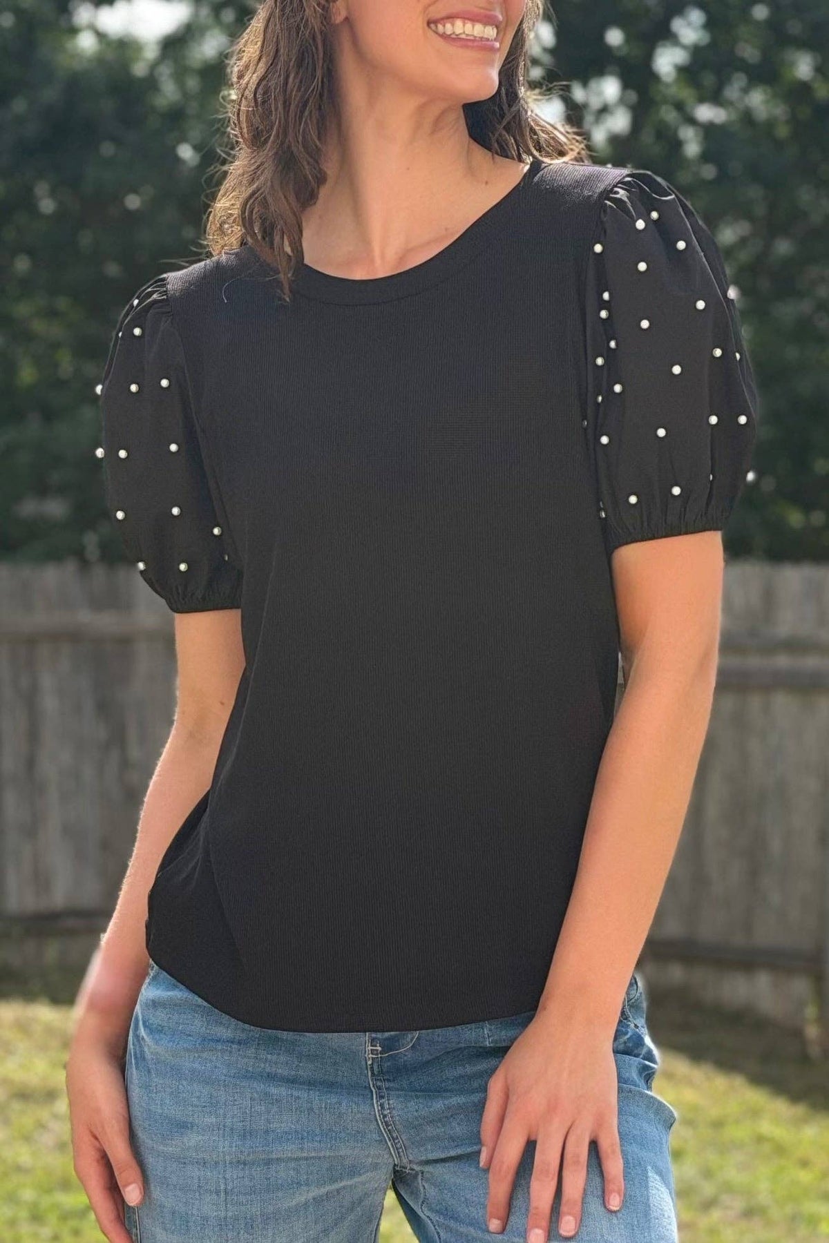 Florence Pearl Puff Top