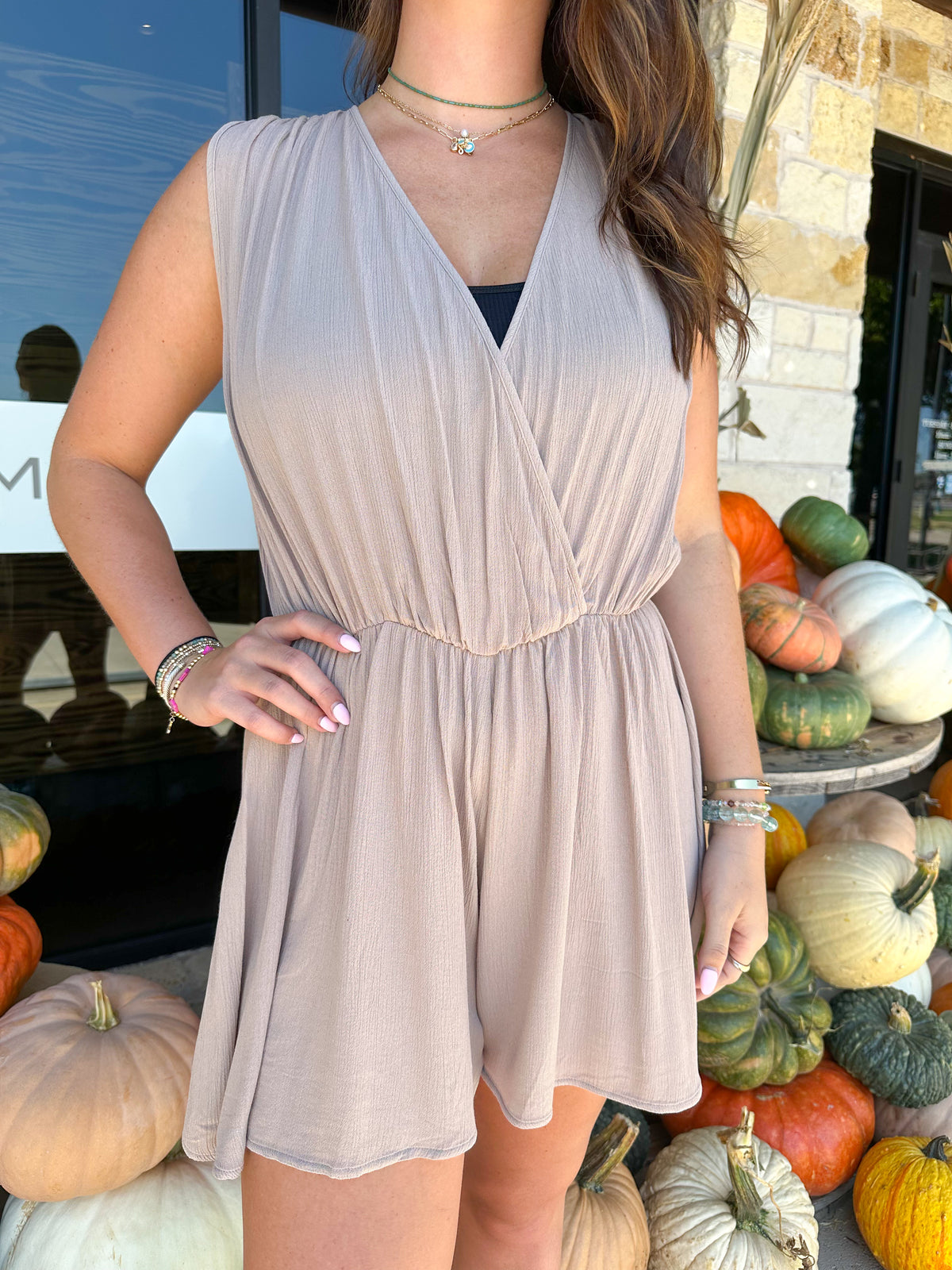 Crinkle Drapped romper