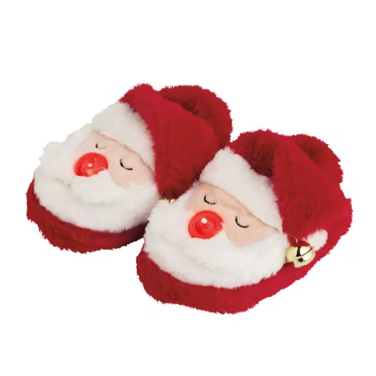 Santa Christmas Jingle Light Up Slippers