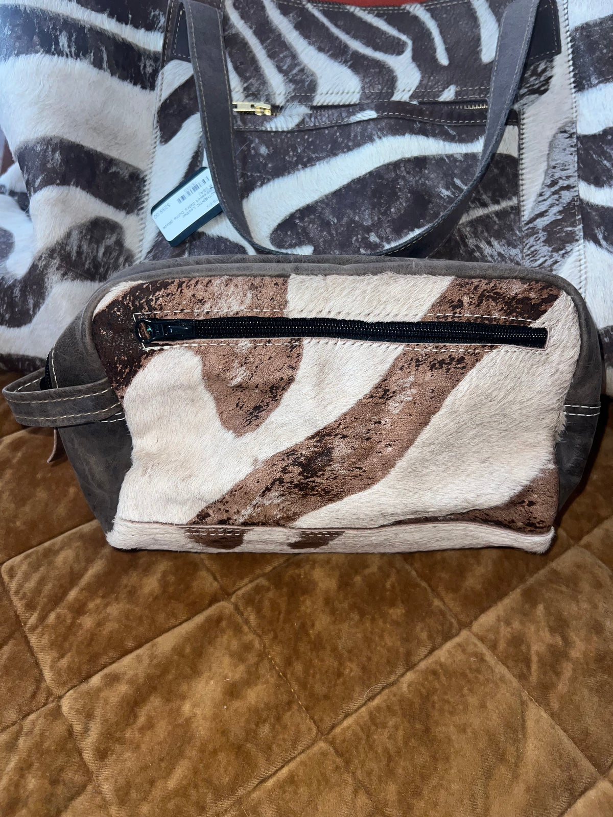 Distressed Zebra Toiletry