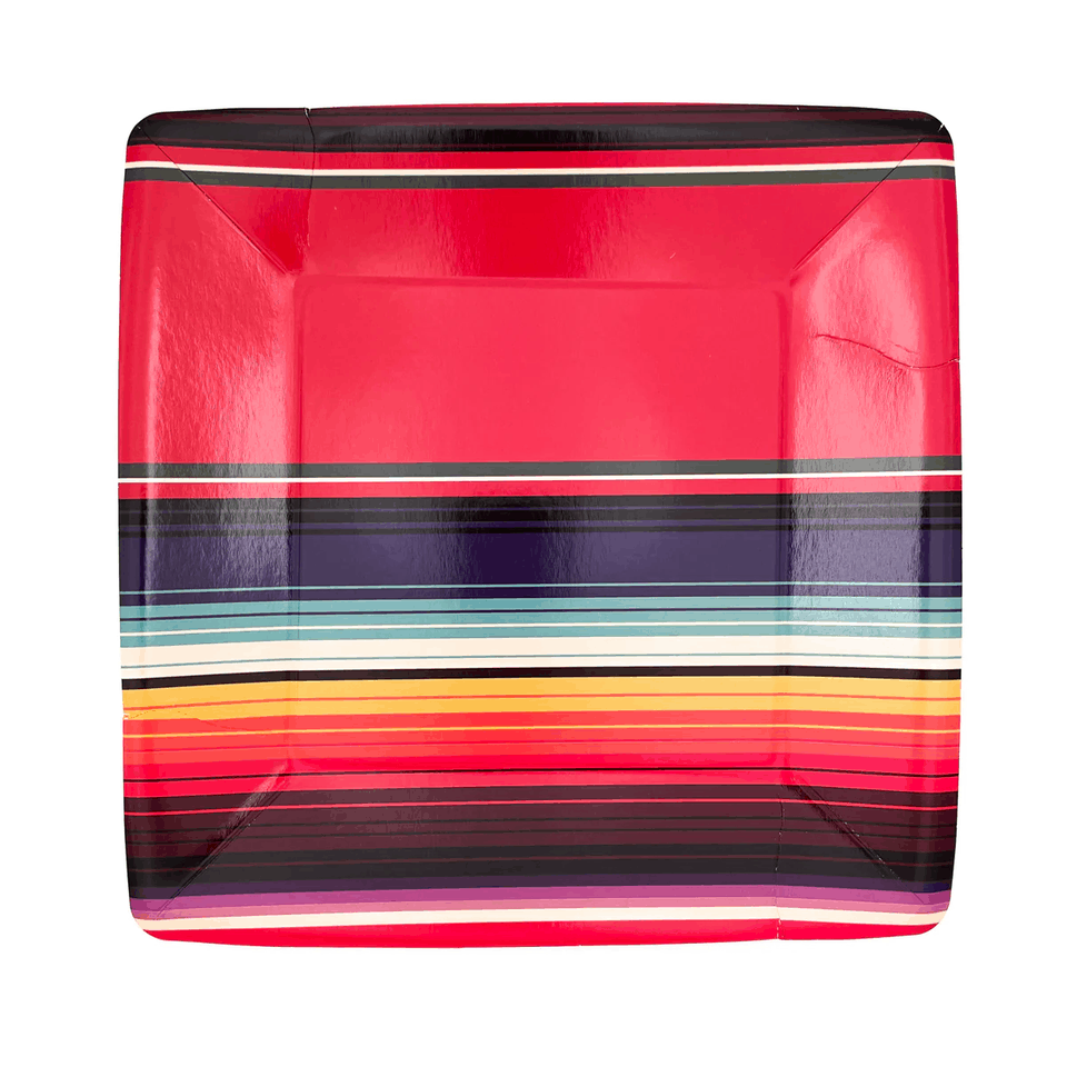 Red Serape Dinner Plates- 8pk