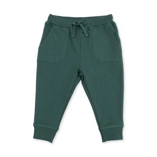 Solid Smoke Pine  Jogger Pant