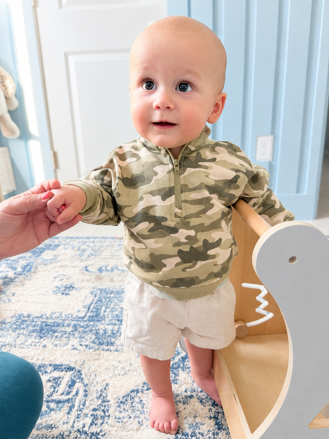 Camo French Terry  Half Zip Sweatshirt