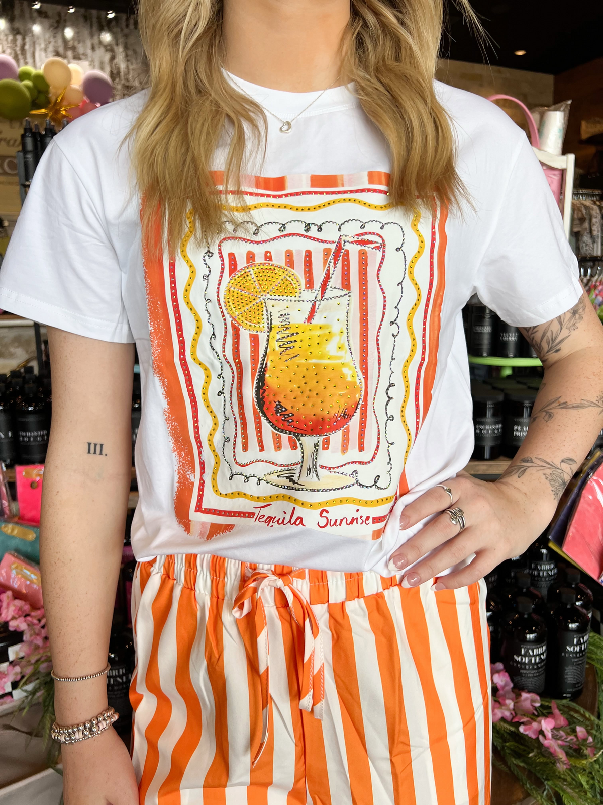 Tequila Sunrise Sparkle Tee