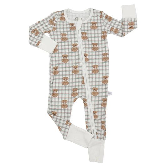 boys beary merry zipper romper