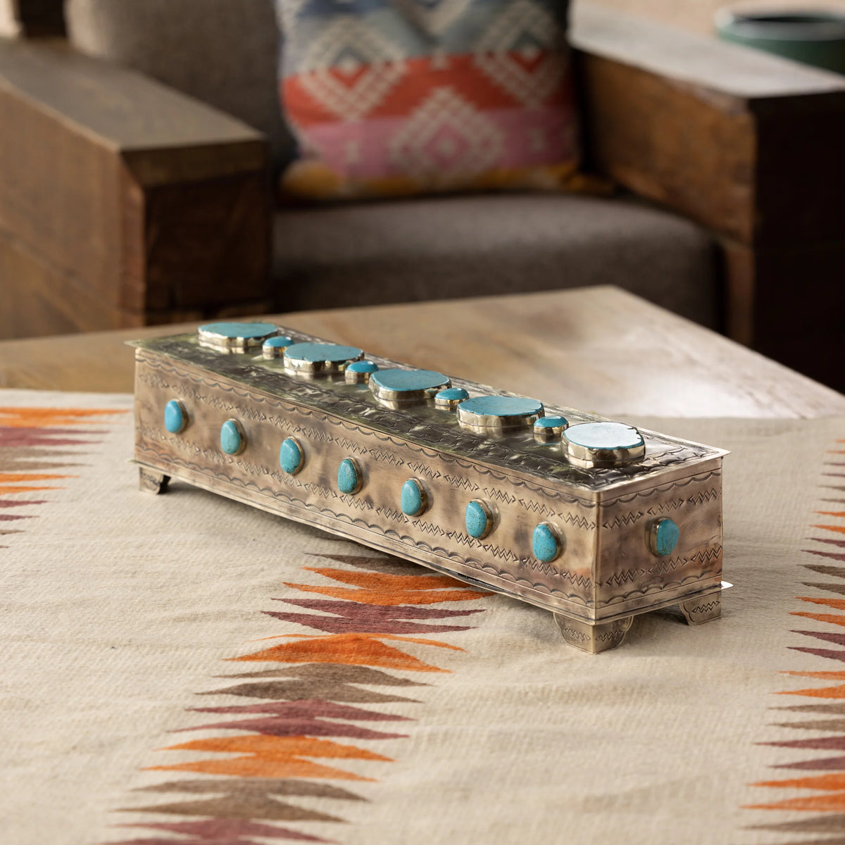 Aspen Turquoise Mantel Box
