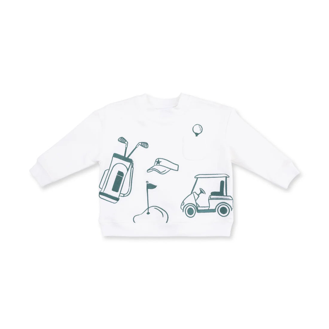Golf Sets  Drop Sleeve Sweatshirt White