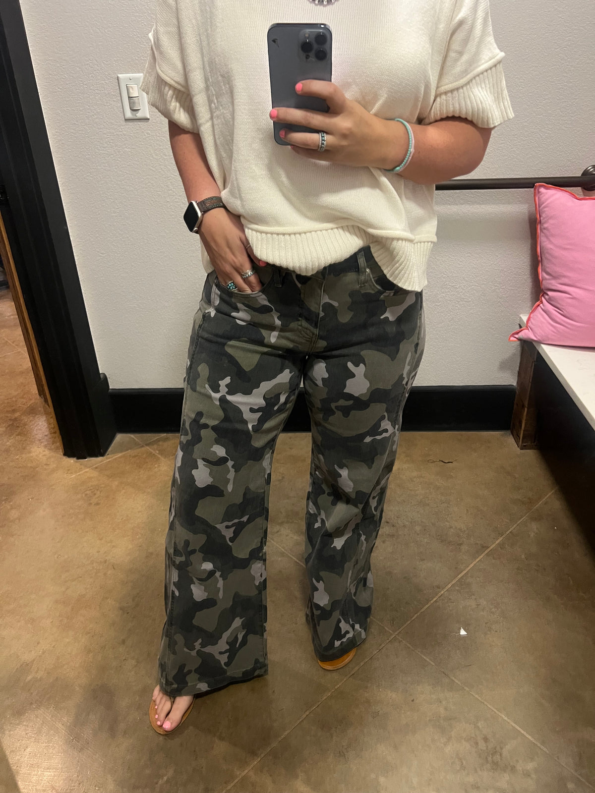 Mica Wide Leg Axolotl Camo Jeans