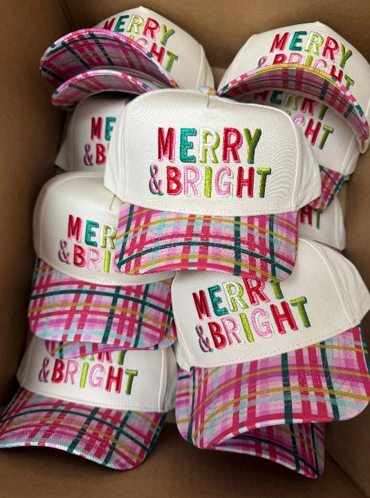 Merry & Bright - Confetti Plaid Trucker Hat
