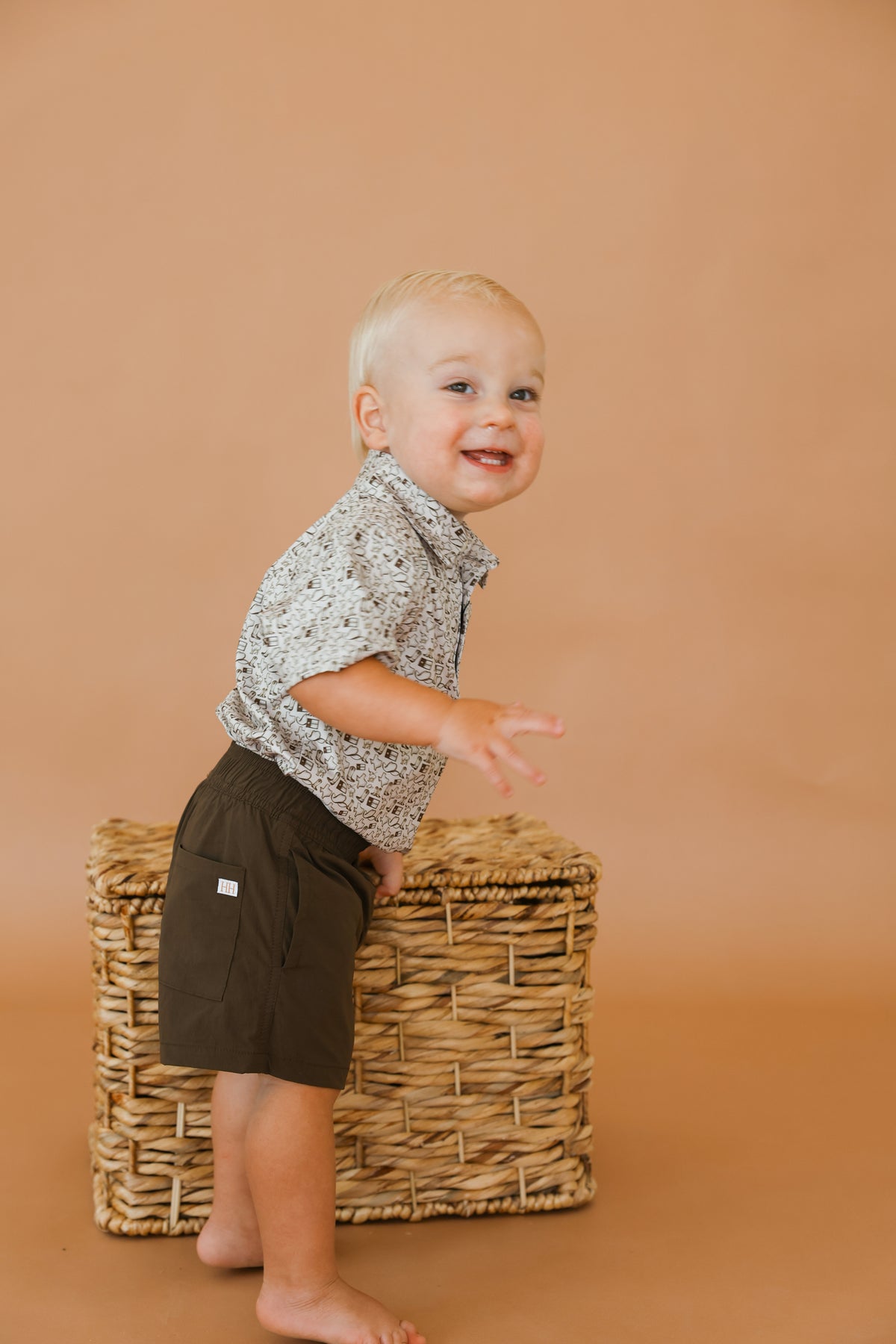Boys Brown Wild West Performance Polo