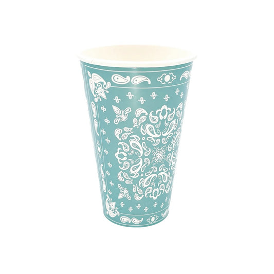 Turquoise Bandana Cups - 8pk