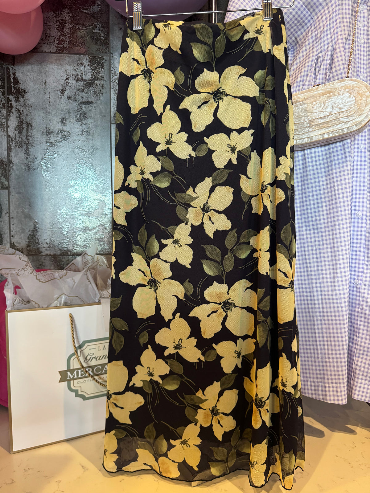 Eda Renfloral Mesh Maxi Skirt