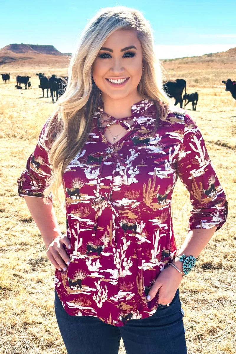 Desert Plum Bow Top