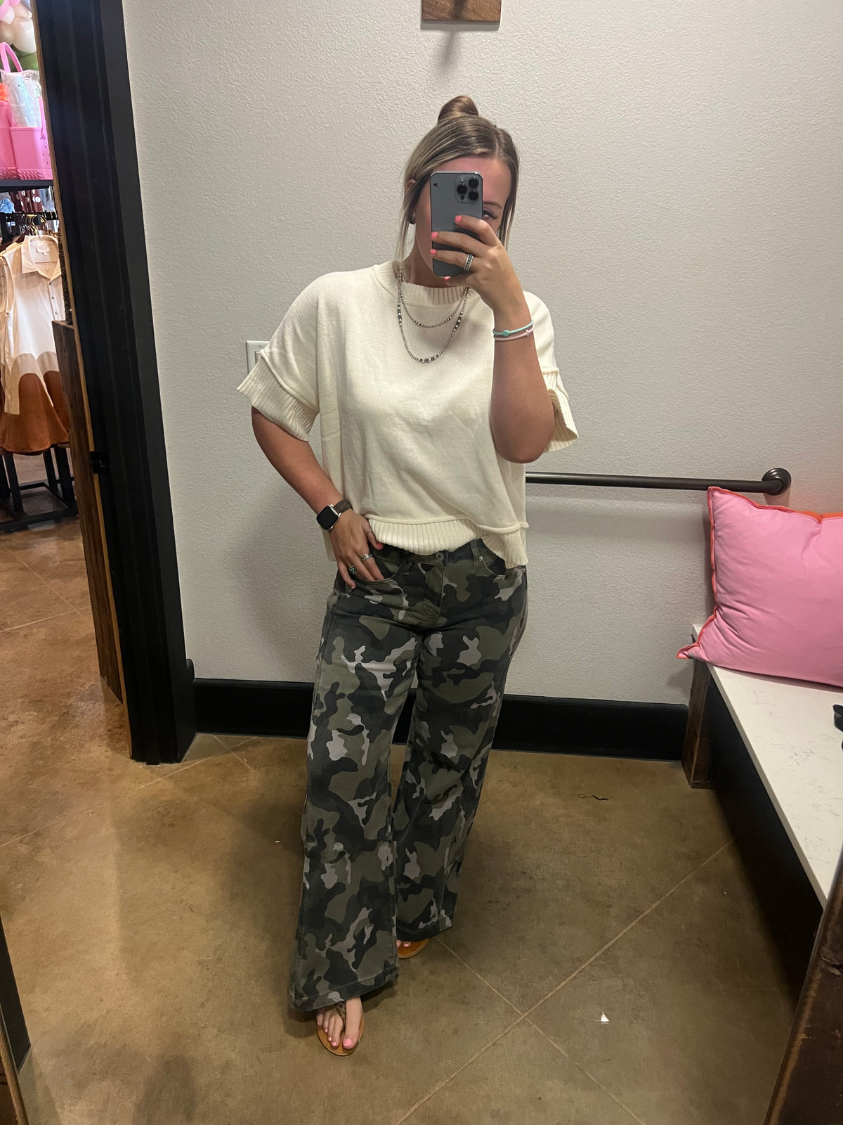 Mica Wide Leg Axolotl Camo Jeans