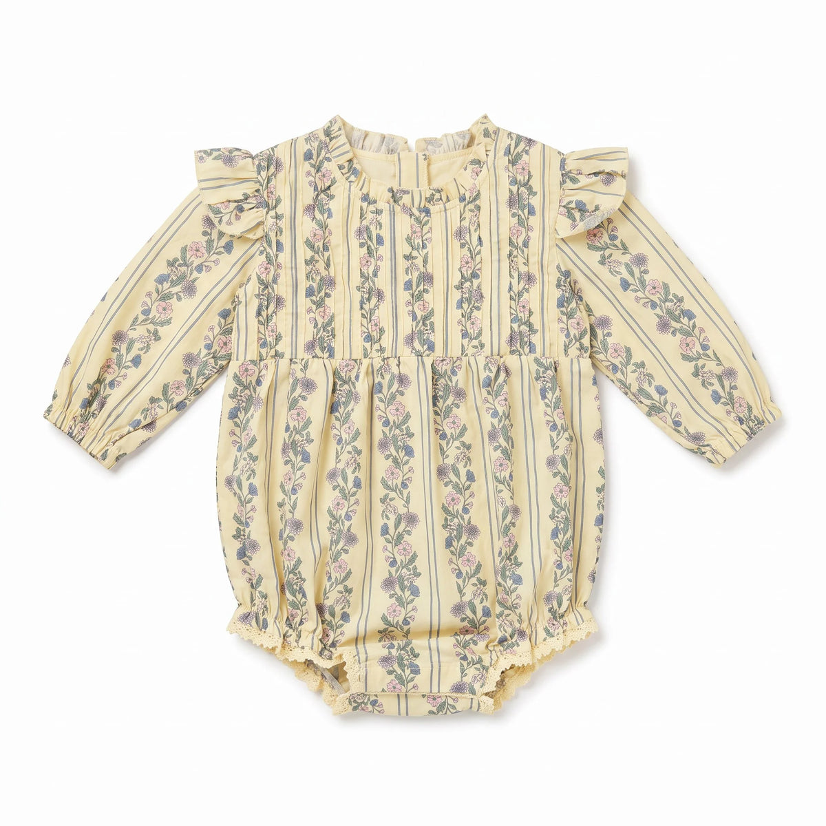 Elizabeth Bubble - Yellow Floral Stripe