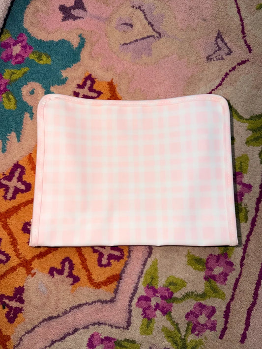 TRVL Roadie Large Zip Pouch-Pimlico Plaid Pink