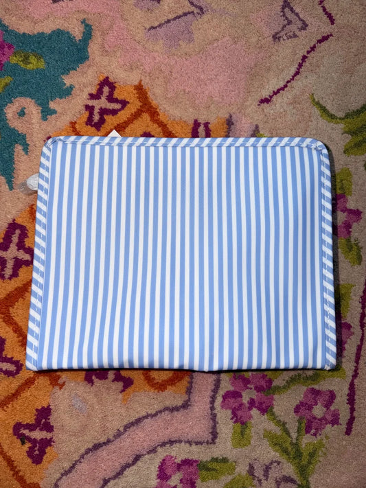 TRVL Roadie Large Zip Pouch-Pimlico Stripe Chambray