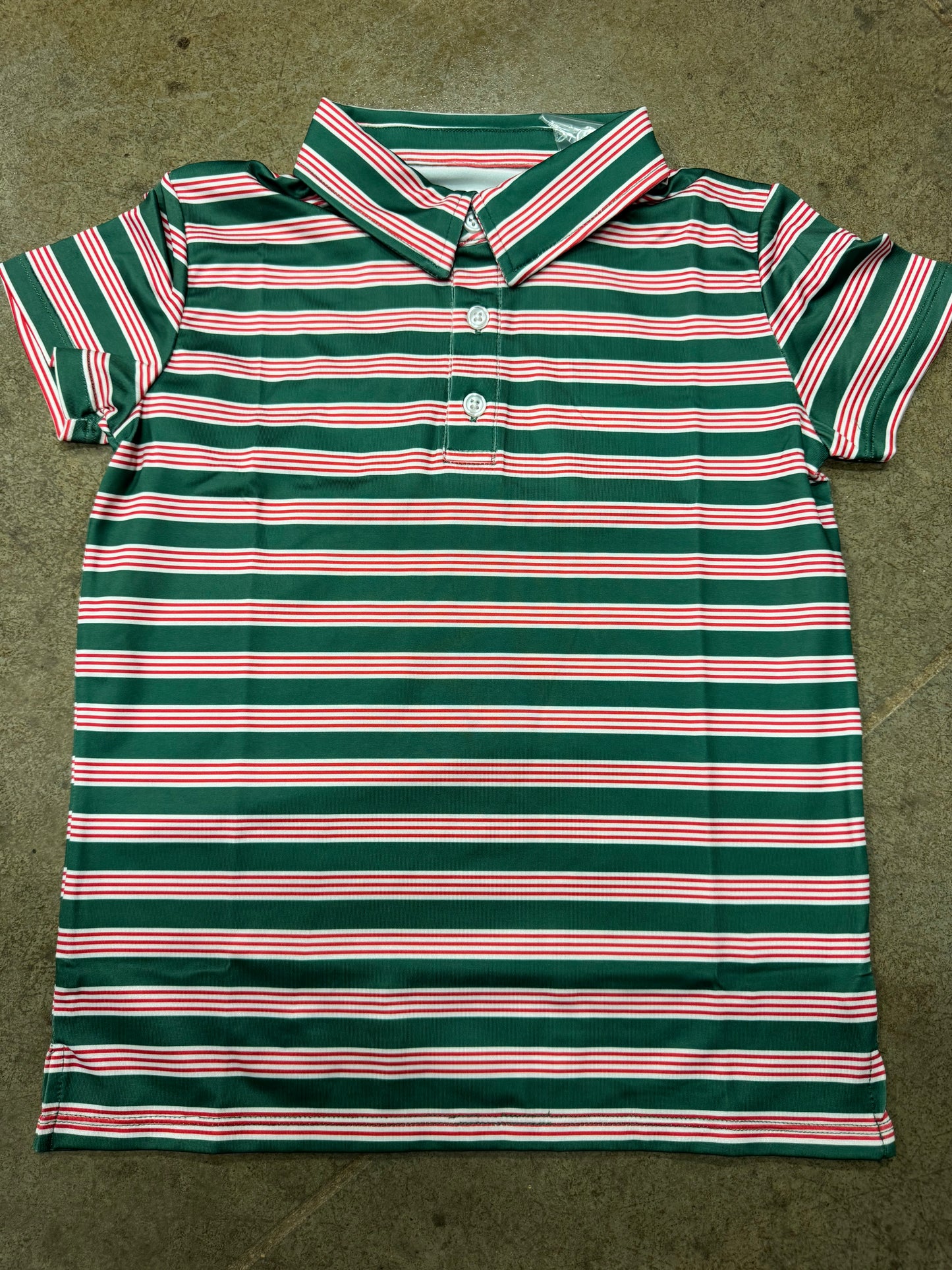 kyle polo red and green stripes