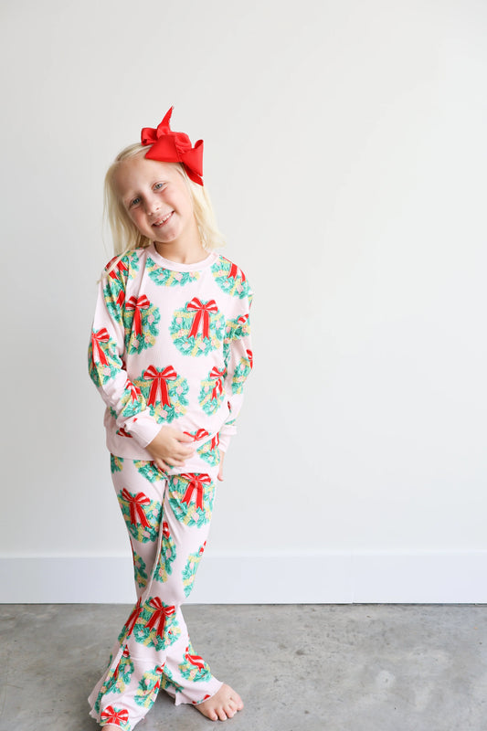 wreaths sweatshirt and leggings set