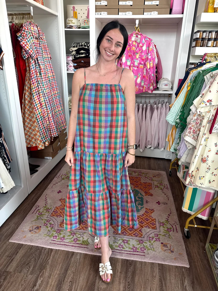 Multicolor Plaid Maxi