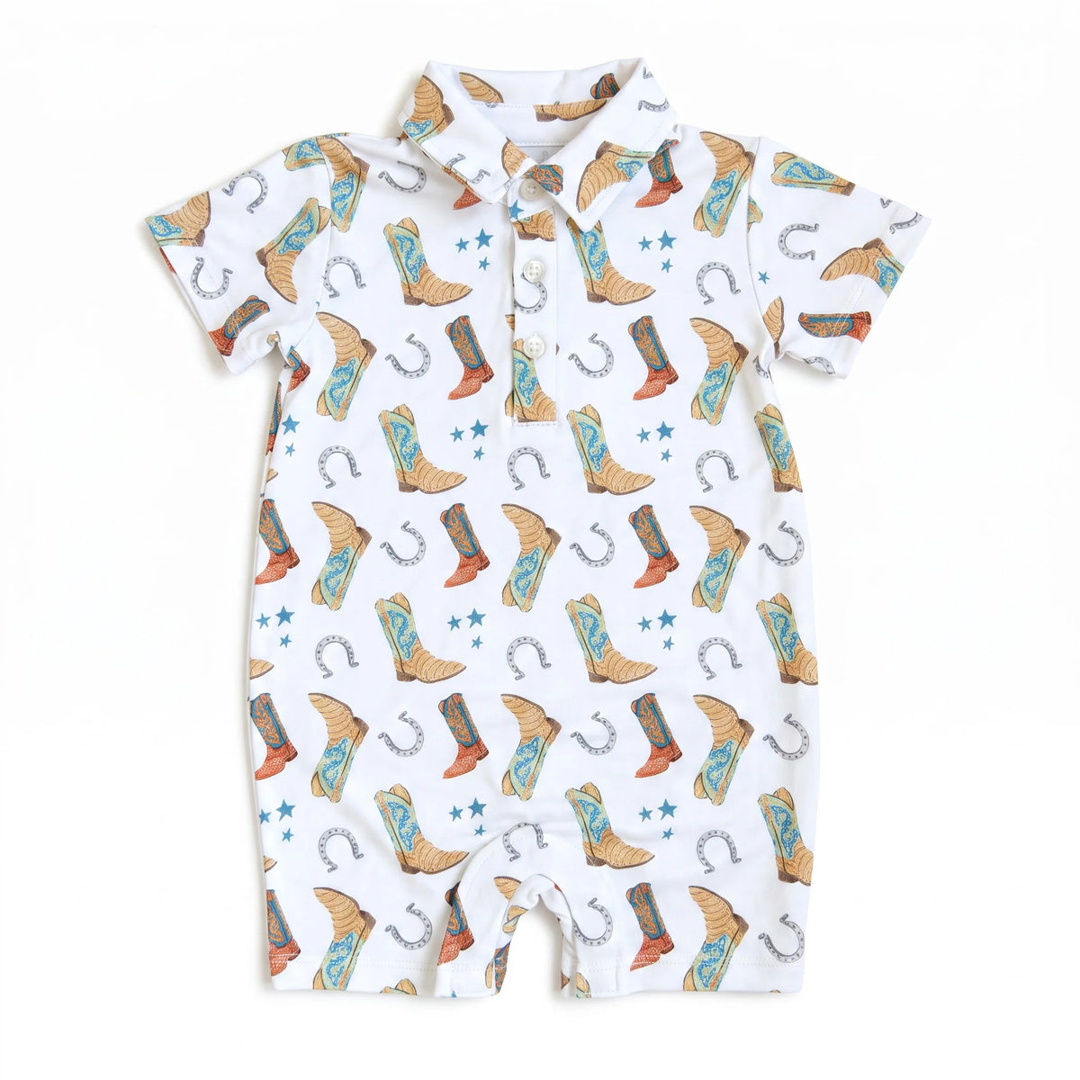 Knox Romper - Boots - Blue