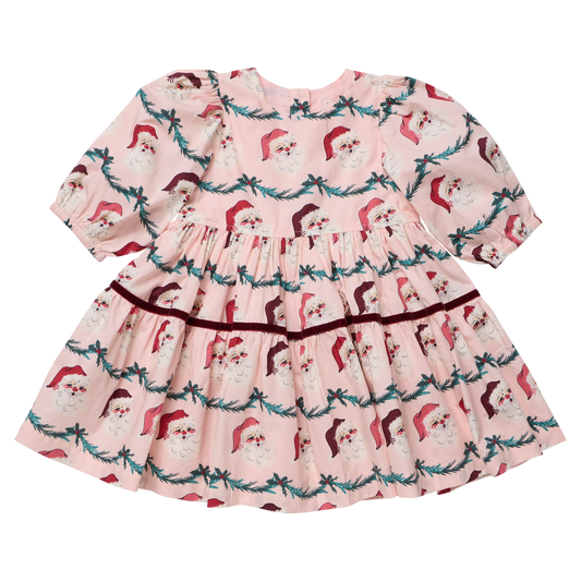 Girls Maribelle Dress Santa Garland