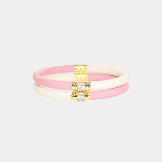 Budha Girl Pink/Ivory Yin & Yang Set of 2 For Kids