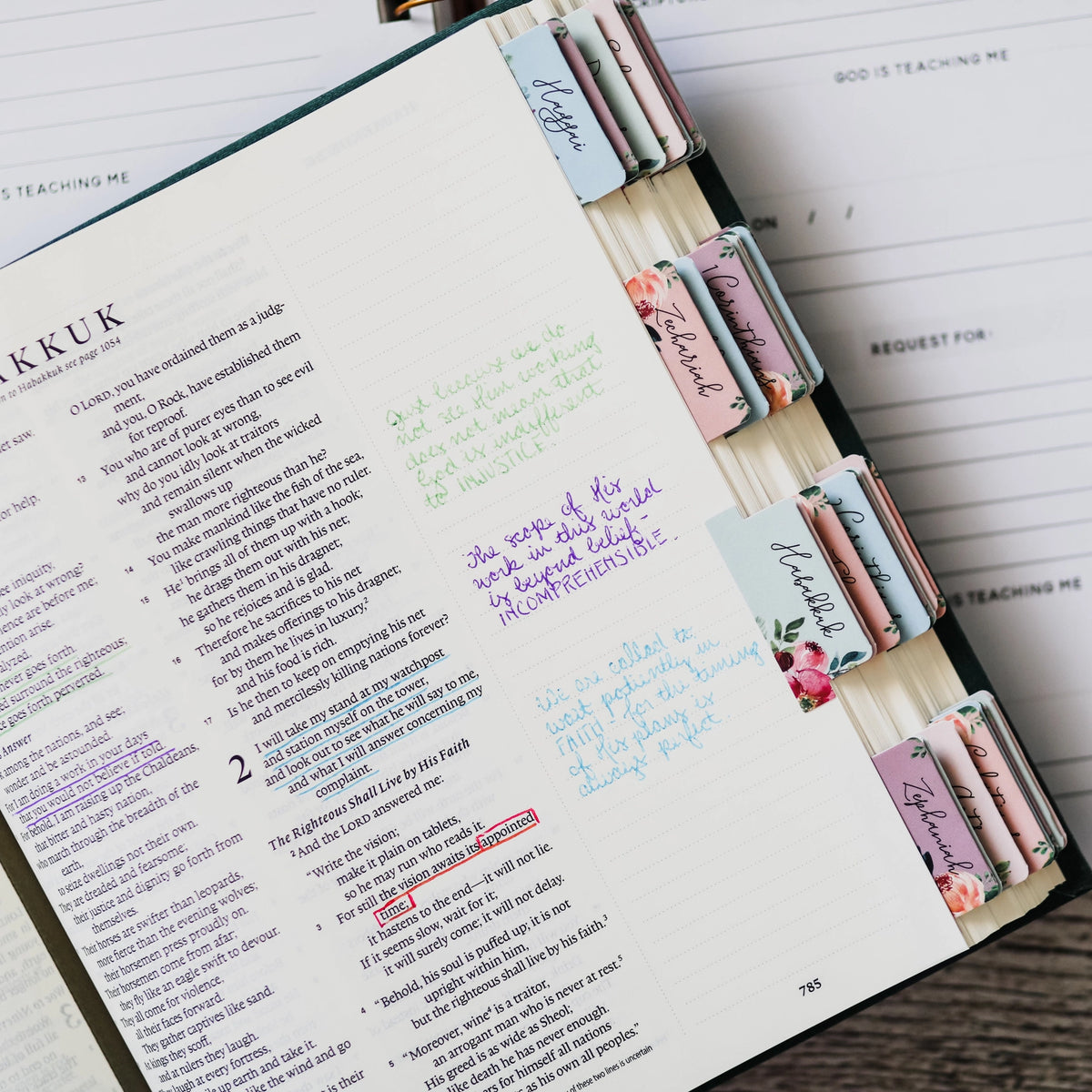 The Daily Grace Co Floral Bible Tabs