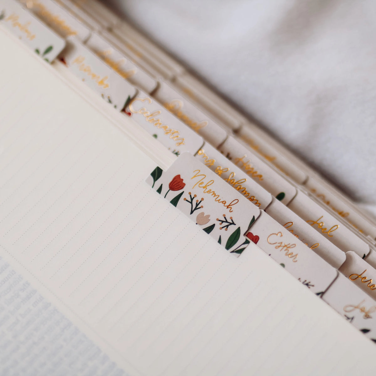 The Daily Grace Co Rust Floral Bible Tabs